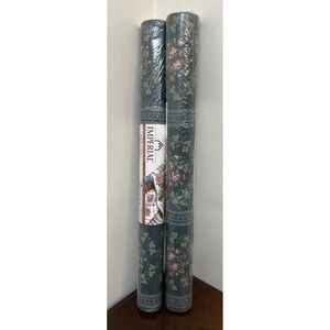Vintage Imperial Floral Flowers Dark Green Wallpaper 2 Double Rolls